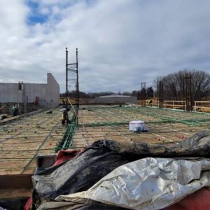 PT Deck Installation at Parking Garage