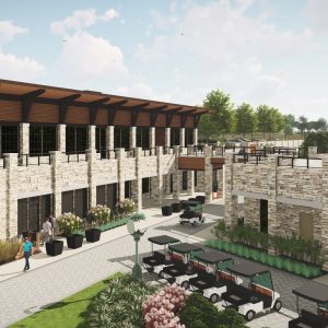 Path between Clubhouse and Golf Performance Center