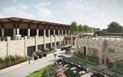 Path between Clubhouse and Golf Performance Center