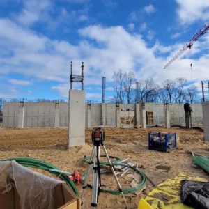 Service Level Clubhouse Concrete Wall Installation