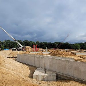 Service Tunnel Retaining Wall Footing and Formwork installation